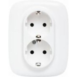 Розетка двойная с заземлением Legrand Allure без шторок белый 753726