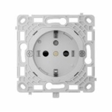 Механизм розетки модульная із заземленням Ajax OutletCore (basic) IP20 серый 301153