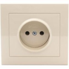 Розетка без заземления Ospel Kier 16 А 250 В без шторок кремовый GP-1W/01