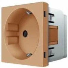 Механизм розетки бытовая с заземлением Livolo C7 IP20 золотой VL-C7-C1EU-13