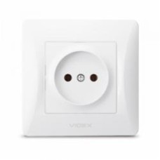 Розетка без заземления Videx Binera IP20 белый VF-BNSK1-W