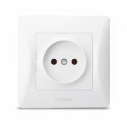 Розетка без заземления Videx Binera IP20 белый VF-BNSK1-W
