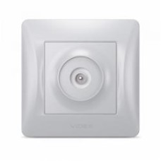 Розетка TV Videx Binera IP20 серебряный шелк VF-BNSK1TVME-SS