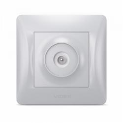 Розетка TV Videx Binera IP20 серебряный шелк VF-BNSK1TVME-SS