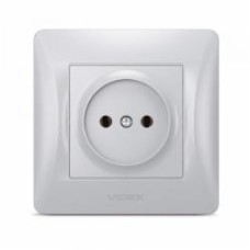 Розетка без заземления Videx Binera IP20 серебряный шелк VF-BNSK1-SS Розетка без заземления Videx Binera IP20 серебряный шелк VF-BNSK1-SS