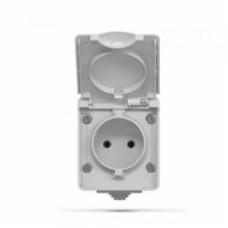 Розетка без заземления Videx Binera IP65 серый VF-BNW21-G