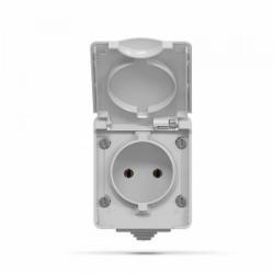 Розетка без заземления Videx Binera IP65 серый VF-BNW21-G