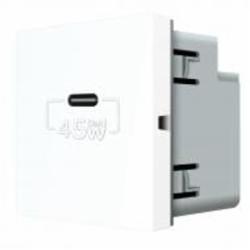 Механизм розетки USB без заземления Livolo C7 IP20 белый VL-FCUC-2WP