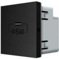 Механизм розетки USB без заземления Livolo C7 IP20 черный VL-FCUC-2BP