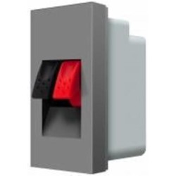 Механизм розетки акустическая без заземления Livolo C7 IP20 серый VL-FCSD-1IPS01
