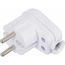 Электровилка угловая E.NEXT Uni-Schuko WT-16 K2 250В 16А пластик белый