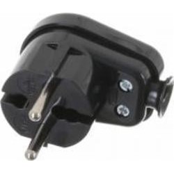 Электровилка угловая E.NEXT Uni-Schuko WT-16U K2 250В 16А пластик черный