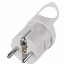 Вилка электрическая с ручкой Emos P0038 3680 Вт із заземленням 250В 16А IP20 пластик белый