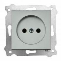 Механизм розетки бытовая без заземления EXEN Karell IP20 серебро 290-001003-235