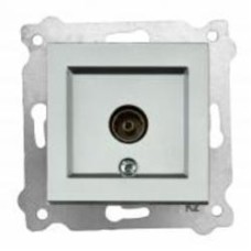 Механизм розетки TV проходная без заземления EXEN Karell IP20 серебро 290-001003-257