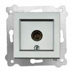 Механизм розетки TV проходная без заземления EXEN Karell IP20 серебро 290-001003-257