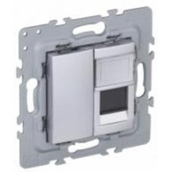 Розетка компьютерная Efapel Latina IP20 алюминий 4797112 SAL