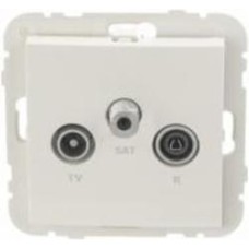Розетка TV концевая оконечная с заземлением Efapel Apolo IP20 слоновая кость 50543 TMF