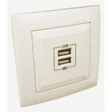 Розетка USB оконечная двойная с заземлением Efapel Apolo IP20 слоновая кость 50384 TMF Розетка USB оконечная двойная с заземлением Efapel Apolo IP20 слоновая кость 50384 TMF