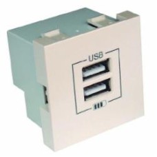 Розетка USB оконечная двойная с заземлением Efapel Apolo IP20 шампань 50384 TCH Розетка USB оконечная двойная с заземлением Efapel Apolo IP20 шампань 50384 TCH