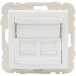 Розетка компьютерная двойная Efapel Logus RJ45 5e белый