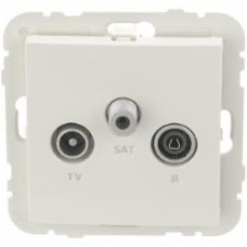 Розетка TV+R+SAT оконечная Efapel Logus слоновая кость