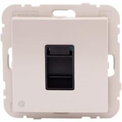 Розетка компьютерная Efapel Logus RJ45 5e металлик перламутровый