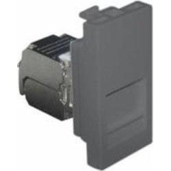 Розетка компьютерная Efapel Quadro RJ45 без крышки алюминий 4697112 SAL