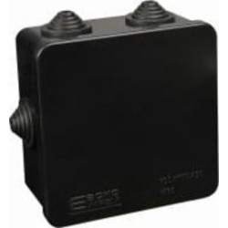 Коробка распределительная Аско-Укрем Uatmo 100х100х50 Jet Black пластик A0150170033