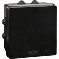 Коробка распределительная Аско-Укрем Uatmo 150х150х70 Jet Black пластик A0150170035