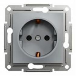 Розетка 1 с заземлением Schneider Electric Asfora IP20 сталь EPH2900162 Розетка 1 с заземлением Schneider Electric Asfora IP20 сталь EPH2900162