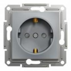 Розетка 1 с заземлением Schneider Electric Asfora IP20 сталь EPH2900262