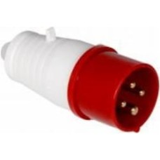 Вилка силовая с заземлением E.NEXT (e.plug.pro.4.32) 3p+PE (024) белый с синим p011005