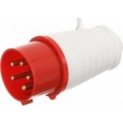 Вилка силовая с заземлением E.NEXT (e.plug.pro.5.16) 3p+N+PE (015) белый с синим p011007