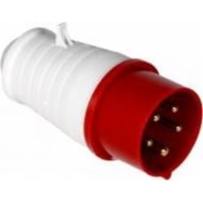 Вилка силовая с заземлением E.NEXT (e.plug.pro.5.32) 3p+N+PE (025) белый с красным p011008