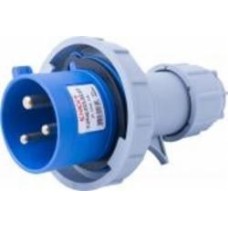 Вилка силовая с заземлением E.NEXT e.plug.023.32.67, 3п., 230В, 32А, IP 67 серый с красным i082004