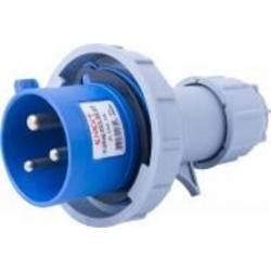 Вилка силовая с заземлением E.NEXT e.plug.023.32.67, 3п., 230В, 32А, IP 67 серый с красным i082004