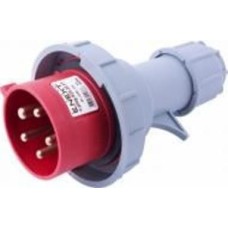 Розетка силовая переносная с заземлением E.NEXT e.plug.025.32.67, 5п., 400В, 32А, IP 67 серый с красным i082006