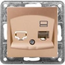 Розетка компьютерная LXL Tesla TLXL3615A бронзовый 8536699090