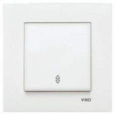 Выключатель проходной одноклавишный Viko Karre без подсветки белый 90960004