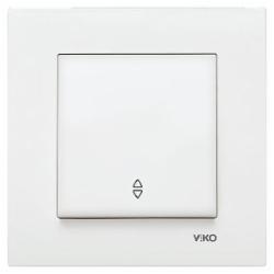 Выключатель проходной одноклавишный Viko Karre без подсветки белый 90960004