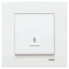 Выключатель проходной одноклавишный Viko Karre с подсветкой белый 90960063