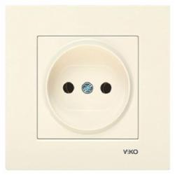 Розетка без заземления Viko Karre без шторок без крышки бежевый 90960107