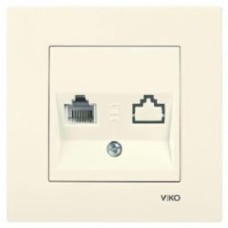 Розетка компьютерная Viko Karre бежевый 90960132