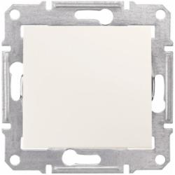 Выключатель одноклавишный Schneider Electric Sedna без подсветки кремовый