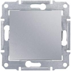 Переключатель проходной одноклавишный Schneider Electric Sedna без подсветки алюминий