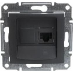Розетка компьютерная Schneider Electric Sedna RJ45 CAT5e графит Розетка компьютерная Schneider Electric Sedna RJ45 CAT5e графит