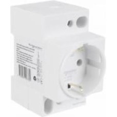 Розетка на DIN-рейку с заземлением Schneider Electric DIN 2Р+Е 16А 250 В без шторок белый A9A15310