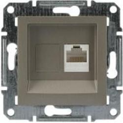 Розетка компьютерная Schneider Electric Asfora RJ45 бронзовый Розетка компьютерная Schneider Electric Asfora RJ45 бронзовый