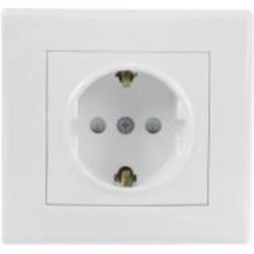 Розетка с заземлением Schneider Electric Sedna 5 шт. со шторками белый SDN3009121